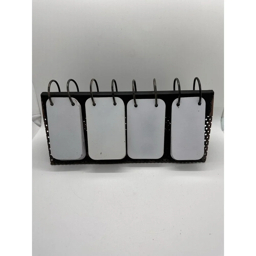 Perpetual Office Desk Flip Calendar Black Metal Months‎ Home Decor Retro antique